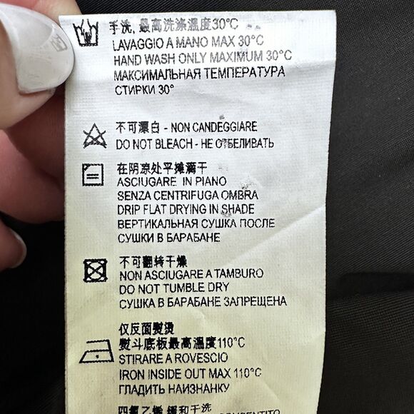 VDP Collection Women Black Stretch Below Knee Pencil Skirt SZ 8/44 Made in Italy - Picture 11 of 13